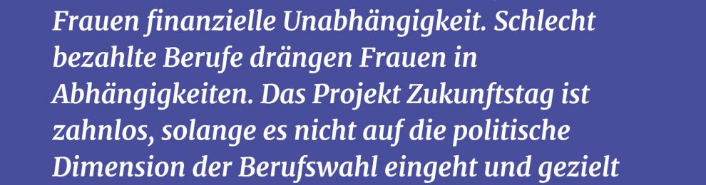 Zukunftstag in Brandenburg sollte Rollenklischees hinterfragen